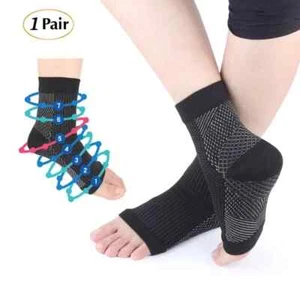 2 x Plantar Fasciitis Socks Heel Foot Arch Support Pain Relief Compression Socks - Picture 1 of 9