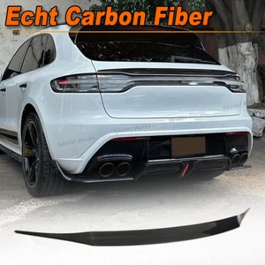 Alerón trasero de carbono real labio trasero borde de demolición ala para Porsche Macan 2018-2023 - Imagen 1 de 12