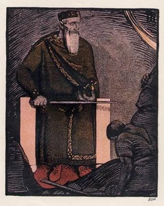 Der RICHTER mit dem SCHWERT - Hans ROEHM um 1910 JUGENDSTIL - Picture 1 of 1