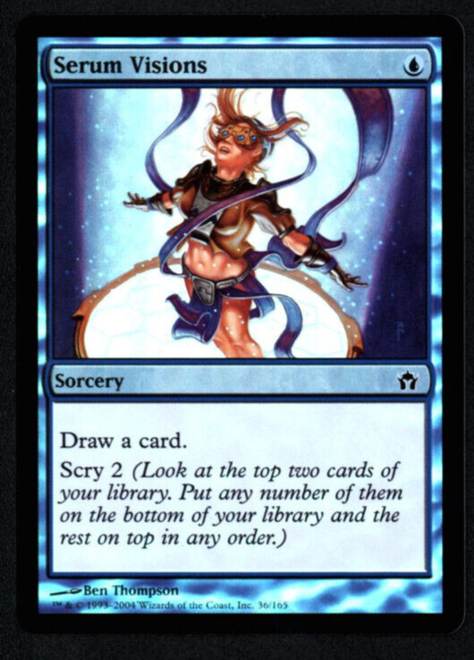 MTG SERUM VISIONS NM FOIL FIFTH DAWN  1 of 100+ AUCTIONS !
