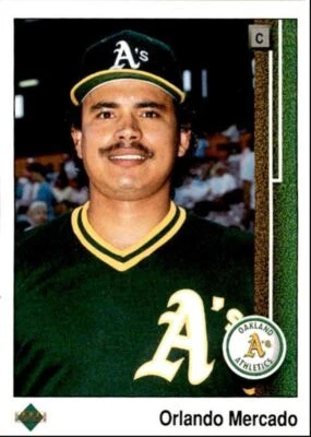 1989 Upper Deck Orlando Mercado 1 Oakland Athletics #624 - Image 1 of 2