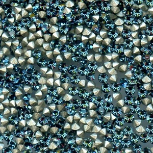 1028 PP9 M ** 100 strass Swarovski point conique 1028 PP9(1,60mm) MONTANA - Picture 1 of 4