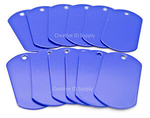 100 Blue Blank Military Spec Dog tags Blank Stainless Steel Wholesale tag