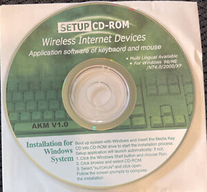 AKM V1.0 Setup Cd-rom Wireless Internet Devices Application Software Of Keyboard