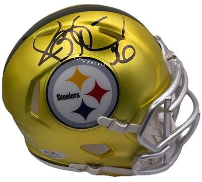 JEROME BETTIS SIGNED AUTOGRAPHED PITTSBURGH STEELERS BLAZE MINI HELMET PSA/DNA - Image 1 of 2