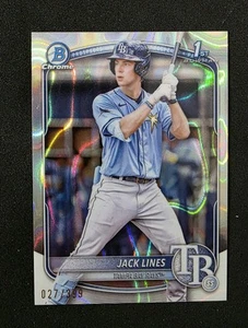 2025 Bowman Jack Lines Chrome 1st Prospect Lava Refractor #/399 Rays - Bild 1 von 2
