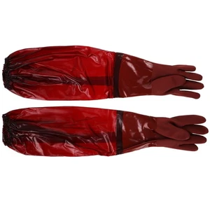 Lange Gummihandschuhe wasserdicht und stechend Arbeit Frau für Männer Geschirr - Bild 1 von 12