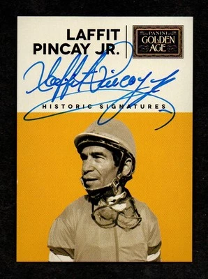 2014 Panini Golden Age Historic Signatures LAFFIT PINCAY JR Jockey Autograph HOF - Image 1 of 2