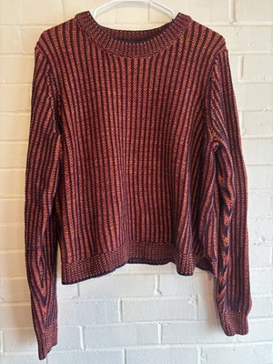 Suéter Cabi Para Mujer Melange Lava Rayas Recortado Manga Larga Cuello Redondo Talla XL Foto 1 de 4