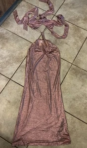 New Outcast Pink Shimmer Sexy Dress 2 Piece Sz S - Picture 1 of 4