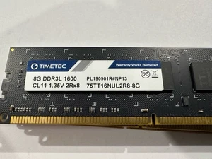 Timetec  32GB DDR3L 1600 75TT16NUL2R8-8G CL11 - Picture 1 of 2