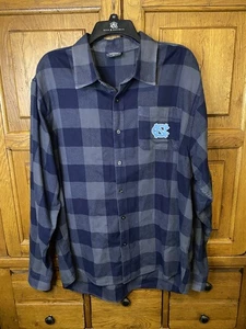 UNC Tarheels Mens Long Sleeve Colosseum XL Cotton Flannel Shirt - Picture 1 of 8