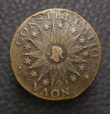1783 SM "EUA" POINT RAYS NOVA CONSTELLATIO - ERRO PERFEITO (ver coroa de flores) - Imagem 1 de 3