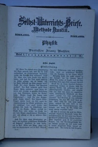 Bußler, Franz Selbst-Unterrichts-Briefe. Methode Rustin. Physik Brief 1 bis 1.. - Bild 1 von 2