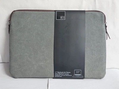 HEX 11" MacBook Air Sleeve - Grey Washed Canvas - New - Image 1 of 4
