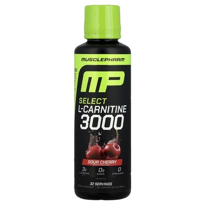 Select L-Carnitine 3000, Sour Cherry, 16 fl oz (480 ml) Foto 1 de 2