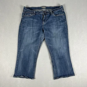 Old Navy Jeans Women's Size 12 Blue The Flirt Mid Rise Capri - Picture 1 of 9