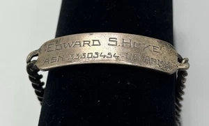 WW II Sterling Silver Military Sweetheart Bracelet 7.5” L - Picture 1 of 2
