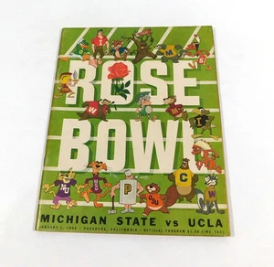 1966 Michigan State vs UCLA Rose Bowl College Football Program 1-1-66 - Picture 1 of 2
