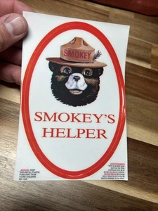 Smokey Bear Smokeys Helper Vintage Sticker Vinyl Decal Forest Fires 5.5” X 4”’ - Picture 1 of 4