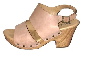 Kork-Ease Annaleigh Platform Clog Leather Sandals Tan Taupe Women's Size 9 - Picture 1 of 12