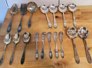 VTG Lot 17 National Silver Co Silverplate Silverware - Picture 1 of 10