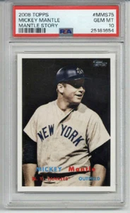 2008 Topps Mantle Story Mickey Mantle Card New York Yankees PSA 10 LOW POP 4 - Bild 1 von 2