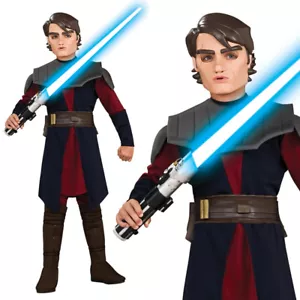 DELUXE CHILD'S ANAKIN SKYWALKER THE CLONE WARS FANCY DRESS COSTUME LICENSED - Picture 1 of 4