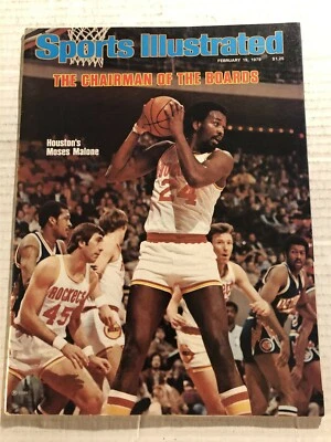 Sports Illustrated Houston Rockets 1979 Moisés Malone sin etiqueta presidente de tablas Foto 1 de 2