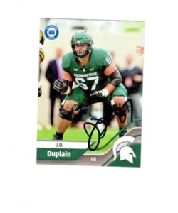 J.D. Duplain Michigan State Spartans Football signed Autogramm Sammelkarte e - Bild 1 von 1