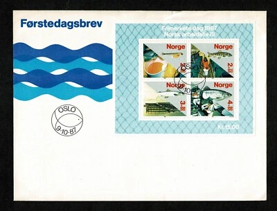 SE48 NORWAY 1987 FDC Norwegian professional life (III) - Fish farming - Image 1 of 2