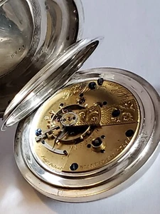 WALTHAM FOGGS PAT MODEL 1857 MOVEMENT COIN SILVER 4 OZ CASE HUNTER SERVICED 1876 - Picture 1 of 18
