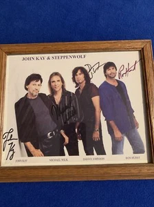 Steppenwolf Band foto firmata 8x10 John Kay Ron Hurst Mike Wilk Dan Johnson certificato di autenticità - Foto 1 di 10
