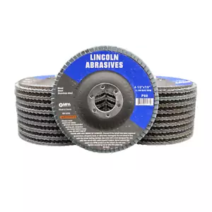 20PK 4-1/2" x 7/8" 80 Grana Flap Dischi Levigatura Mole Ossido di Zirconio - Foto 1 di 5