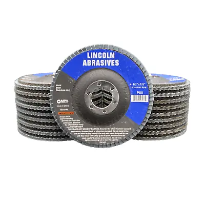 20 Pc 4-1/2  X 7/8  80 Grit Flap Discs Sanding Grinding Wheels Zirconium Oxide • 39.59£