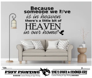 Wall Art Together Family home HEAVEN Wall Stickers Quotes Stickers Bedroom - Picture 1 of 4