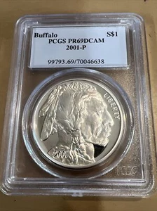 2001-P American Buffalo Commemorative $1 PCGS PR69 DCAM - Picture 1 of 2