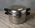 Seal-o-matic 18/8 Stainless 3-ply Cookware 6 Quart Dutch Oven With Dome Lid Usa