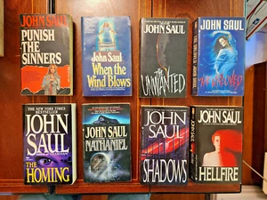 LOT OF 8 JOHN SAUL PAPERBACKS FROM HELL VINTAGE HORROR 1970's & 1980's - Picture 1 of 3