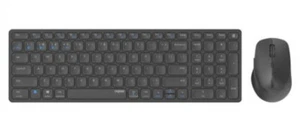 Rapoo 9700M Deskset Dual Wireless Keyboard Mouse 1.600 DPI Aluminium Grey DE - Bild 1 von 1