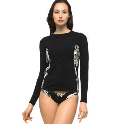Private Island Hawaii Women Rash Guard Swimsuit Top UPF 50+ Long Sleeve Shirts - Image 1 of 4