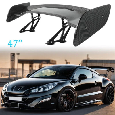 47'' Rear Trunk GT-Style Racing Spoiler Wing Lip Carbon Fiber For Peugeot RCZ - Image 1 of 4