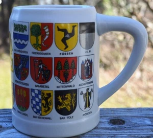 NEW CERAMARTE GERMAN BEER MUG SHOWCASING NUMEROUS GERMAN CITIES - Picture 1 of 3