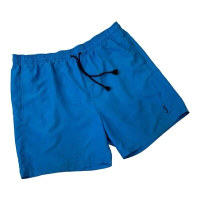 Vintage 90s YVES SAINT LAURENT Swim Sailing Shorts YSL Blue Size XL - Image 1 of 4