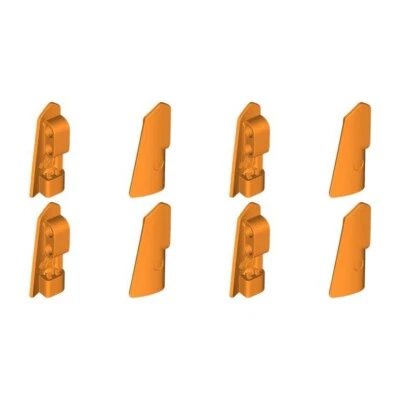 Lego Technic Bricks 8x Bright Orange 2x5 Studless Panels - 43499 43500 - NEW - Image 1 of 4