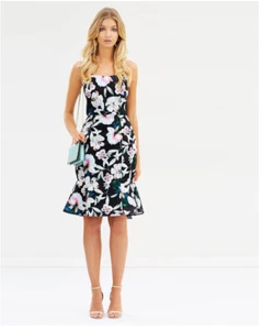 Cooper St Whimsical Blooms Strapless Midi Dress USA size 4 - Picture 1 of 7
