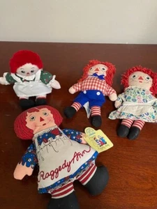Lot 4 Vtg Knickerbocker Applause Hasbro Raggedy Ann and Andy - Picture 1 of 5