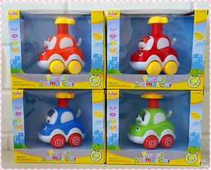 (Set of 4) Kids Children Pressure Forest Animal Little Car Toys For 18 Months + - Picture 1 of 11