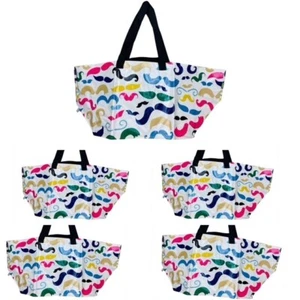 5 New IKEA Bags Mustache Storage Laundry 19 Gallon Banglig Frakta Tote Bag - Picture 1 of 5