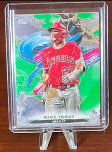 2023 Topps Inception Mike Trout Green Parallel Cards #27 - Picture 1 of 2